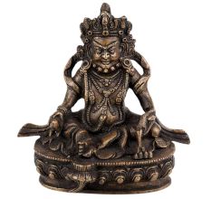 Handmade Brass Lord Kuber Tibetan Statue