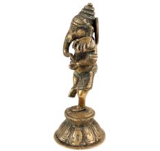 Brass Dancing Ganesha Statue On One Foot