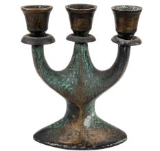 Brass Vintage Three Candle Stand For Home Decoration