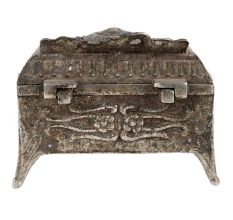 Storage Box In Chest Of Drawer Design In White Metal