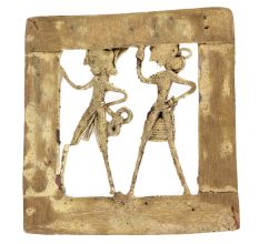 Brass Dhokra wall Art Hanging  Of Musician Couple