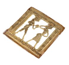 Brass Dhokra Wall Art Hanging Dancing Couple