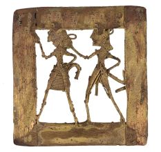 Brass Dhokra Art Hanging Farmer Tribal Couple