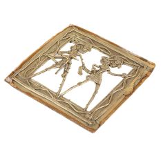 Brass Rural Couple Dhokra Wall Hanging