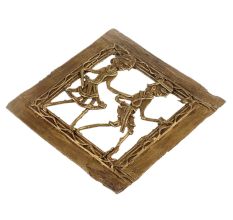 Brass Dhokra Wall Art Hanging Of Rural Couple In Dancing Position