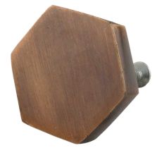 Metallic Brown Hexa Iron Cabinet Knob