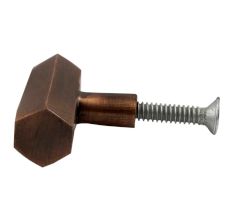 Metallic Brown Hexa Gilli Iron Cabinet Knob
