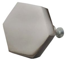 Platinum Grey Hexa Iron Cabinet Knob