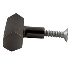Platinum Grey Hexa Gilli Iron Cabinet Knob