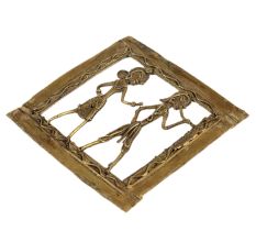 Brass Dhokra Art Hanging Dancing Couple For Home Decoration
