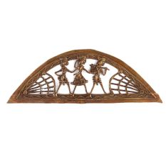 Brass Dhokra Art Wall Hanging Tribal Farmers Statues in Semi Circle