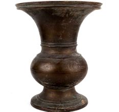 Brass Vase Planter Urn Shape Wide Mouth Circular Base