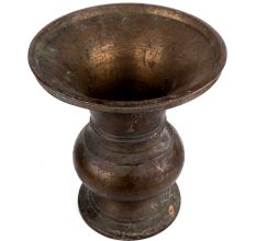 Brass Vase Planter Urn Shape Wide Mouth Circular Base