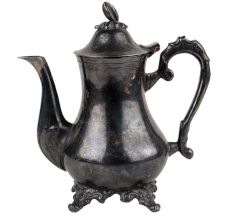 Brass Kettle Tea Pot In Black Finish