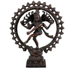 Brass Natraja Statue Dancing Shiva With Rings Of Flame