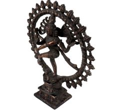 Brass Natraja Statue Dancing Shiva With Rings Of Flame