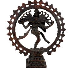 Brass Natraja Statue Dancing Shiva With Rings Of Flame