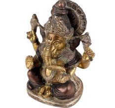 Brass Ganesha Statue Puja Offering For Temple Decoration