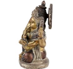 Brass Ganesha Statue Puja Offering For Temple Decoration