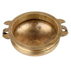Golden Handmade Brass Uri Bowl For Decorating Offering