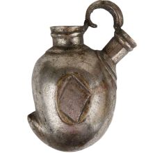 Brass Mango Shape Hookah Base Showpiece Silver Finish
