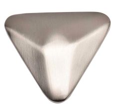 Brass Triangular Shape Knob Cabinet Drawer Knob In Brushed Silver Color