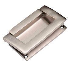 Brass Rectangular Flush Lift Handle knob In Brushed Silver Color
