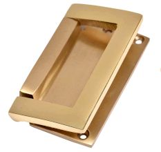Golden Color  Brass Rectangular Flush Lift Handle Pull Knob