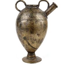 Brass Carved Long Islamic Style Hookah Pot