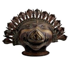 Brass Boar Head Statue Vishnu Avatar With Cobra Head Crown