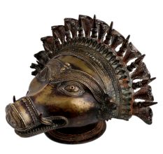Brass Boar Head Statue Vishnu Avatar With Cobra Head Crown
