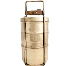 Golden Brass Three storage Tiffin Box Or Lunch Box