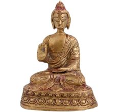 Brass Buddha Statue Sitting Meditation Statue