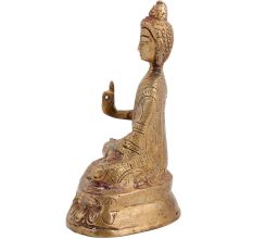 Brass Buddha Statue Sitting Meditation Statue
