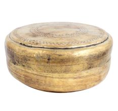 Old Brass Round Chapatti Box Trinket Box