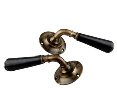 Black Ceramic Door Mortice Handles