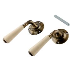 Cream Ceramic Door Mortice Handles