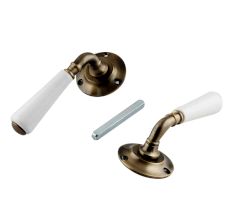 White Ceramic Door Mortice Handles