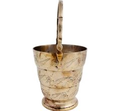 Brass Carved Bucket Engraved Leaves And Flowers