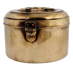 Spacious Brass Chapati Box With Latch