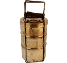 Three Brass Container For Decoration Showpiece