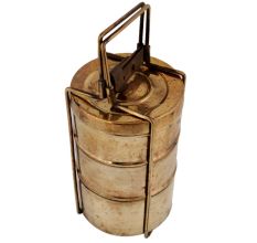 Three Brass Container For Decoration Showpiece