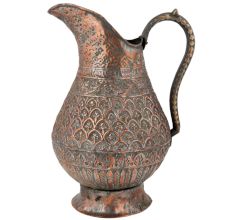 Carved  Copper Jug  Islamic Style For Decoration