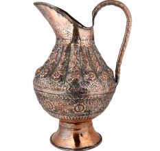 Repousse Copper Water Pitcher Jug