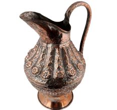 Repousse Copper Water Pitcher Jug