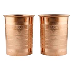 Copper Glasses Tableware In Pair