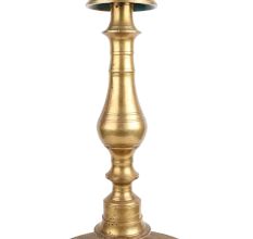 Brass Oil Lamp Four Faceted South Indian Lamp