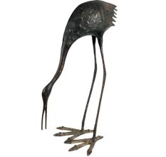 Handcrafted Crane Brass Bird Statue Home Decoration