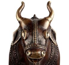Brass Ox Statue On Wheels Art Decoration Statue