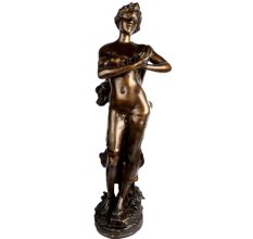Brass Statue of an European Lady For Home Decoration
